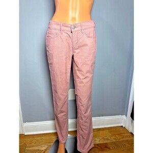 NWT LOFT Corduroy Pants Women 26/2 Modern Straight Pink Mauve Slim Hip Stretch.